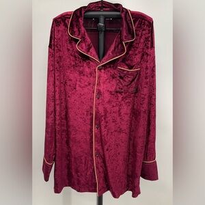 Honor The Gift Women’s Size Medium Velvet Sleep Shirt New With Tags